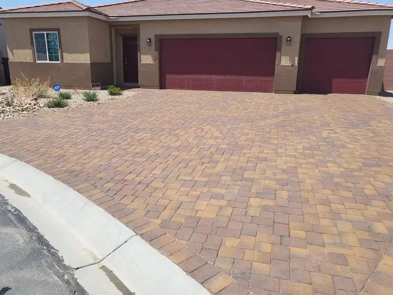 Large sealed paver driveway